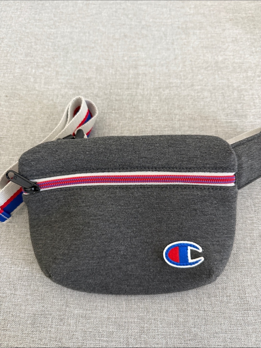 Champion Charcoal Gray Waist Bag with Tricolor Accent - Picture 2 of 6